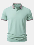 Contrast Stripe Trim Polo