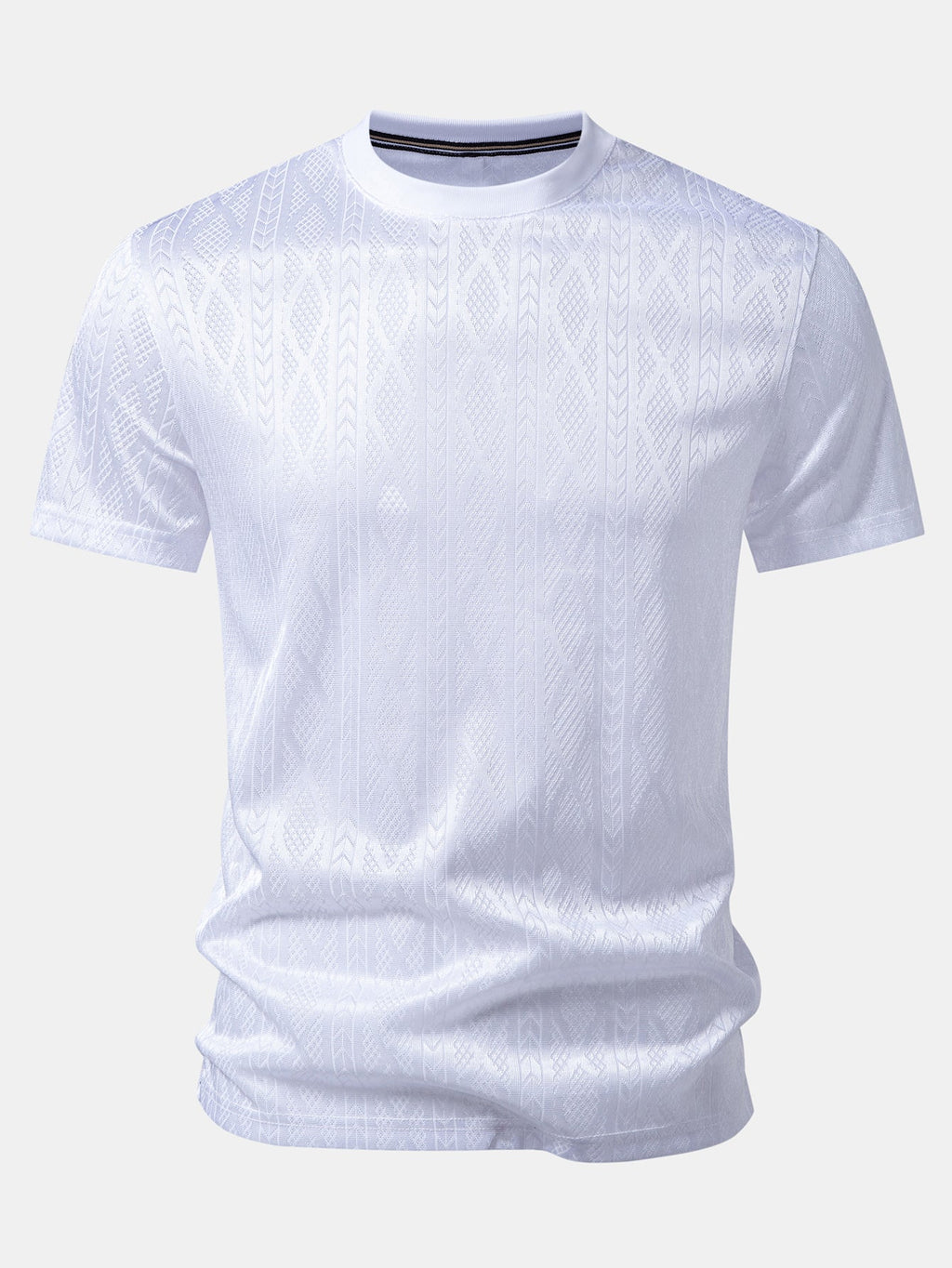 Geometry Jacquard Knit T-Shirt
