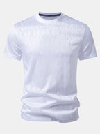 Geometry Jacquard Knit T-Shirt