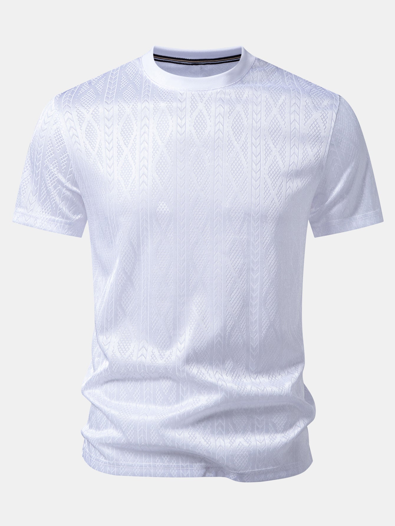 Geometry Jacquard Knit T-Shirt