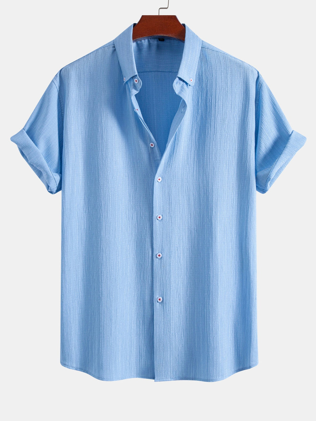 Crinkled Textured Button Down Shirt