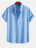 Crinkled Textured Button Down Shirt