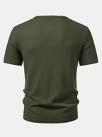 2 In 1 Waffle Henley Shirt