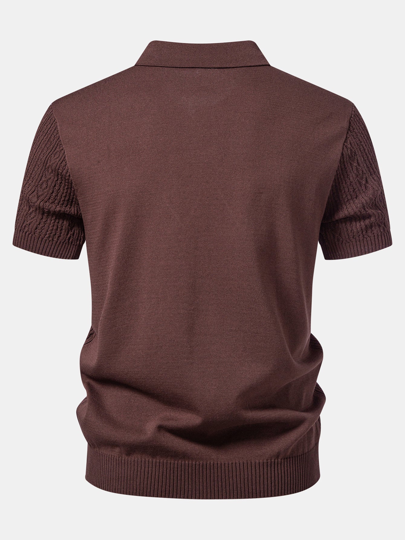 Geometric Jacquard Knit Polo