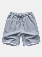 Relax Fit 2 In 1 Notched Collar Waffle T-Shirt & Waffle 7″‌ Shorts