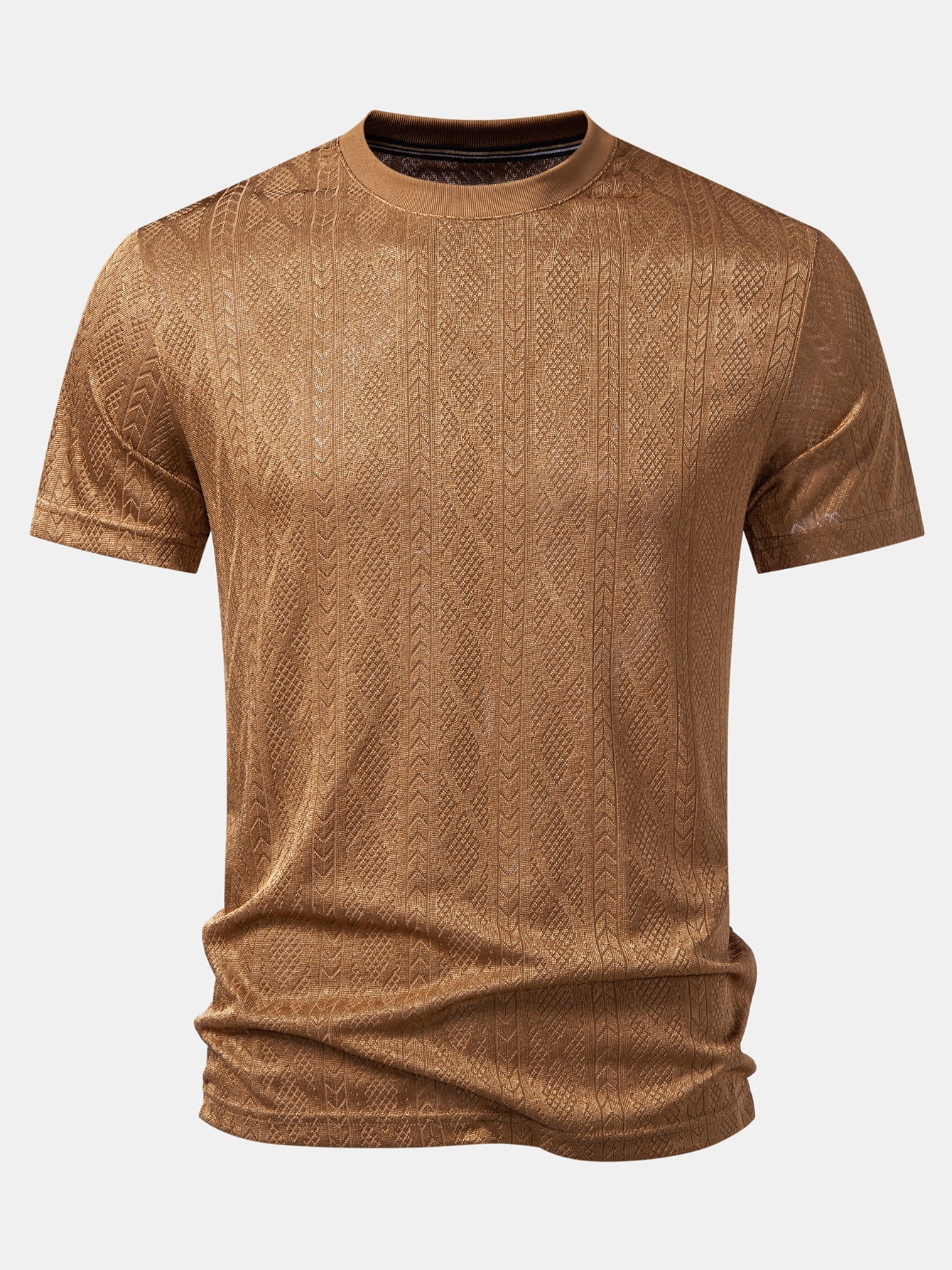 Geometry Jacquard Knit T-Shirt
