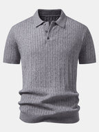 Twisted Jacquard Knit Polo & Slim Fit Tapered Trousers