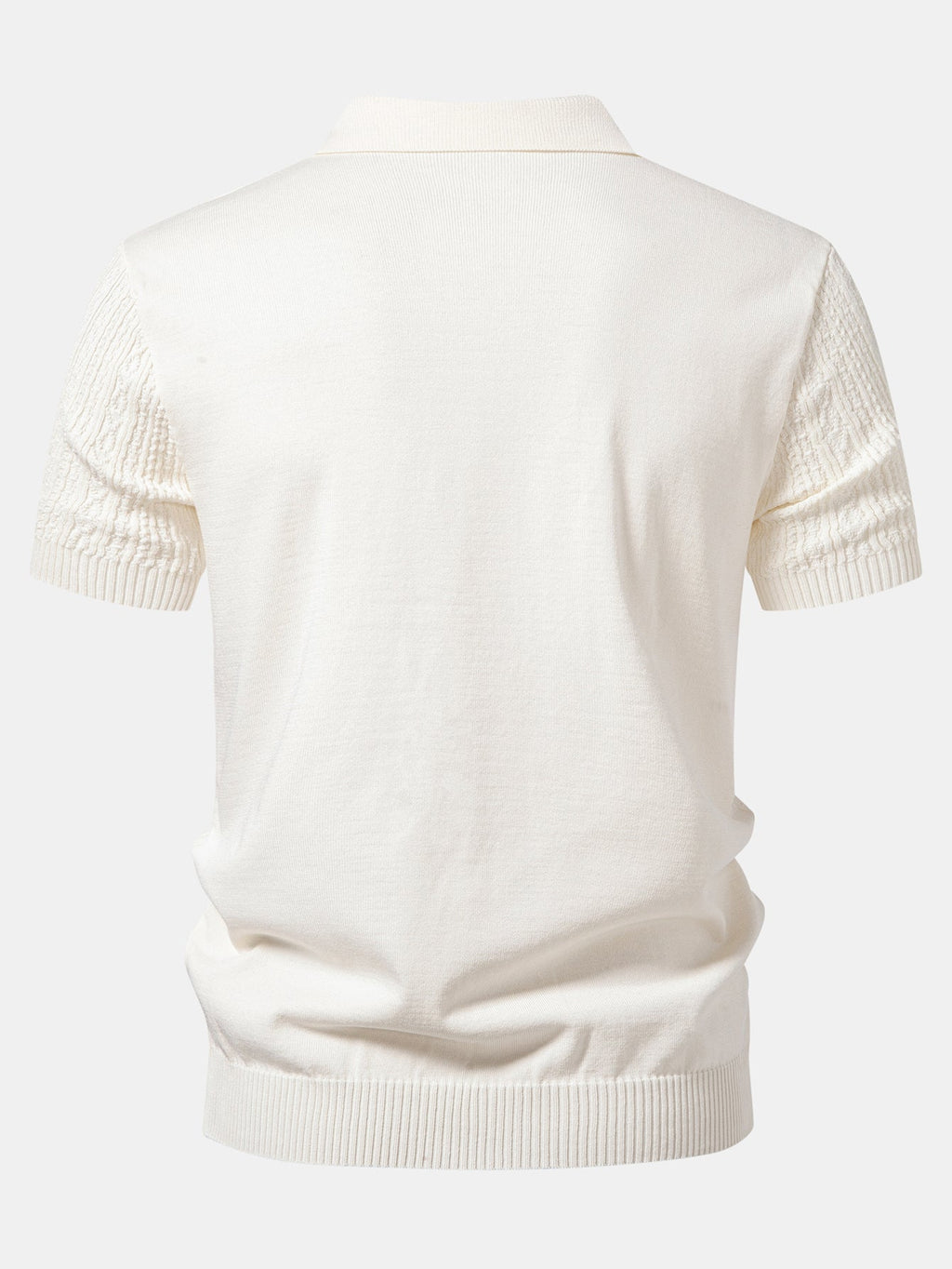 Geometric Jacquard Knit Polo