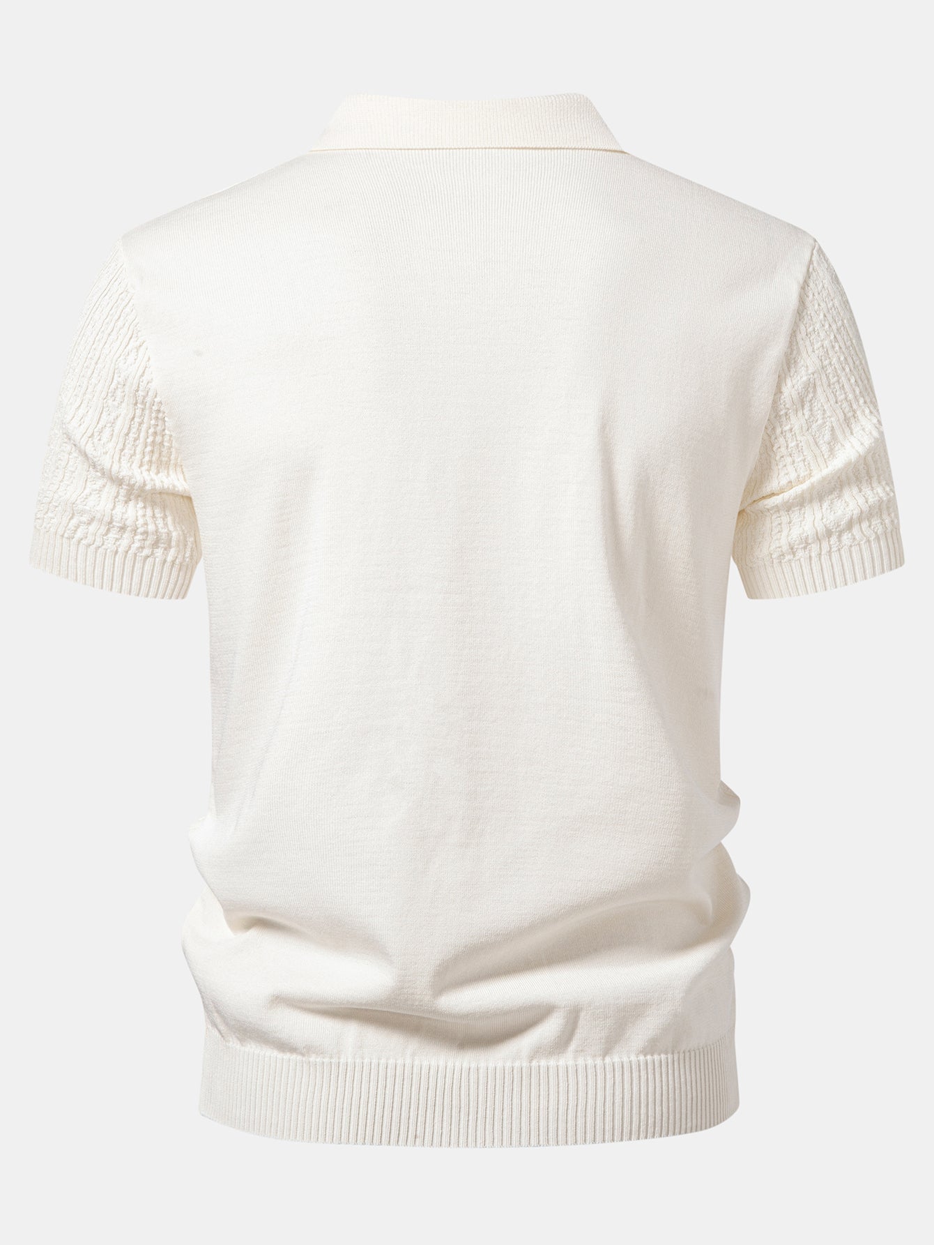 Geometric Jacquard Knit Polo
