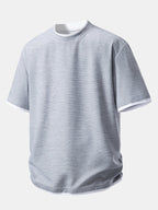 Relax Fit 2 In 1 Waffle Crew Collar T-Shirt & Waffle 7″‌ Shorts