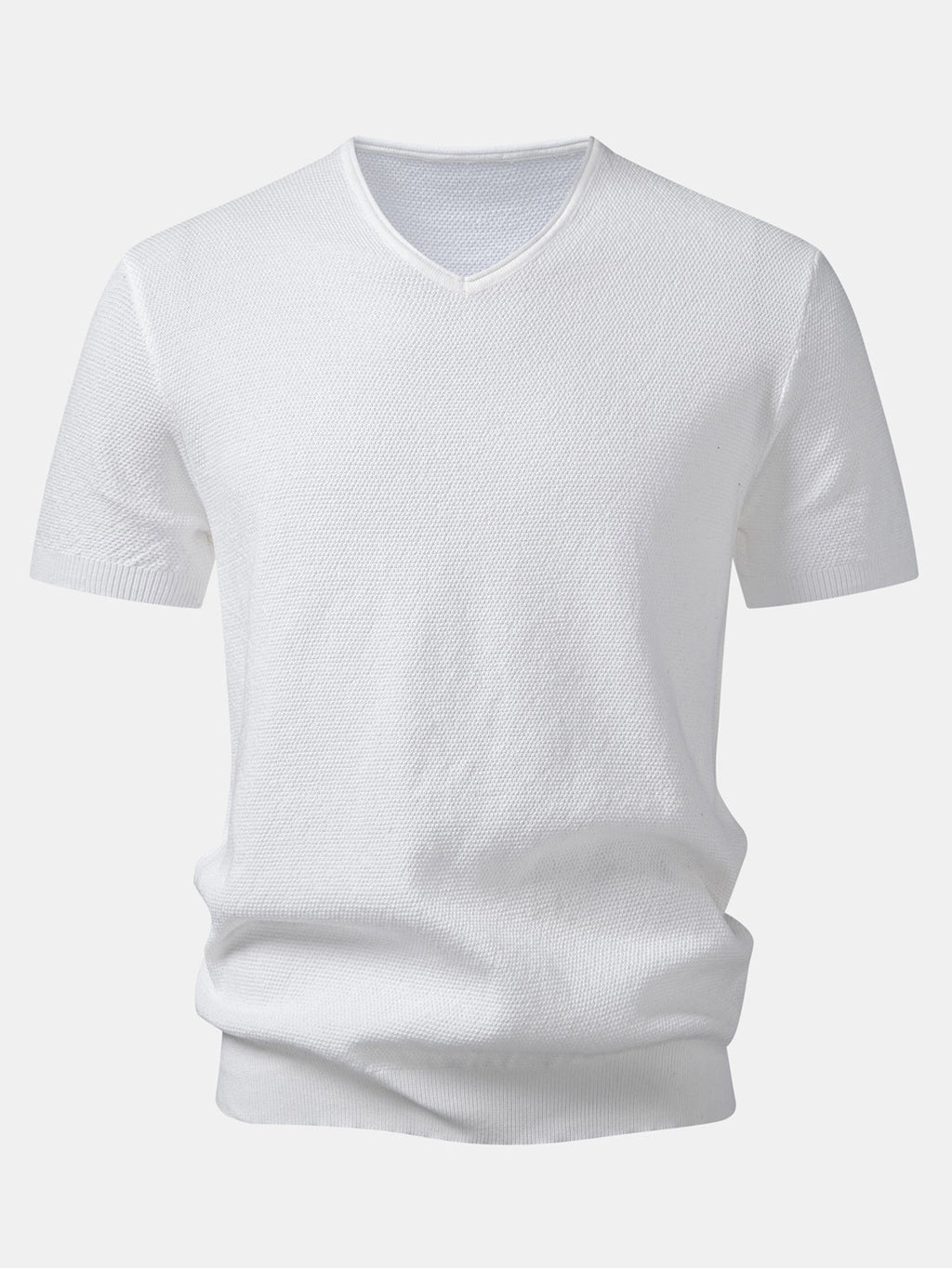 V-Neck Knit T-Shirt