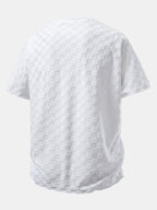 Relax Fit Checkerboard Jacquard  T-Shirt