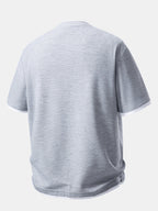 Relax Fit 2 In 1 Waffle Crew Collar T-Shirt & Waffle 7″‌ Shorts