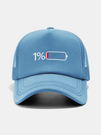 1% Battery Print Mesh Baseball Cap