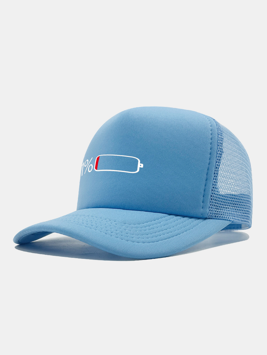 1% Battery Print Mesh Baseball Cap