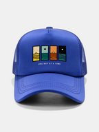 One Day At A Time Print Mesh Baseball Cap