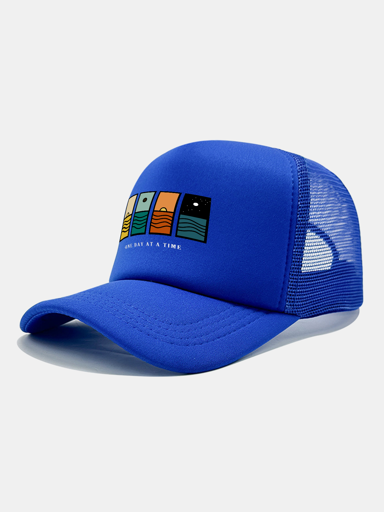 One Day At A Time Print Mesh Baseball Cap