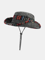 Vintage Boonie Bucket Hat With Tribal Jacquard Band