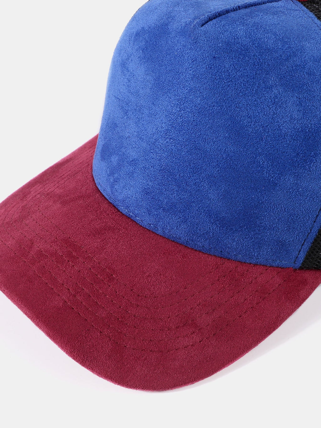 Vintage Faux Suede Mesh Trucker Hat