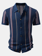 Stripe Textured Knit Shirt
