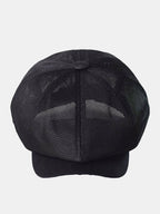 Ultra Breathable Full Mesh Ivy Cap | Quick Dry Cooling Six-Panel Crown Contrast Short Brim Lightweight Summer Gatsby Driving Flat Hat