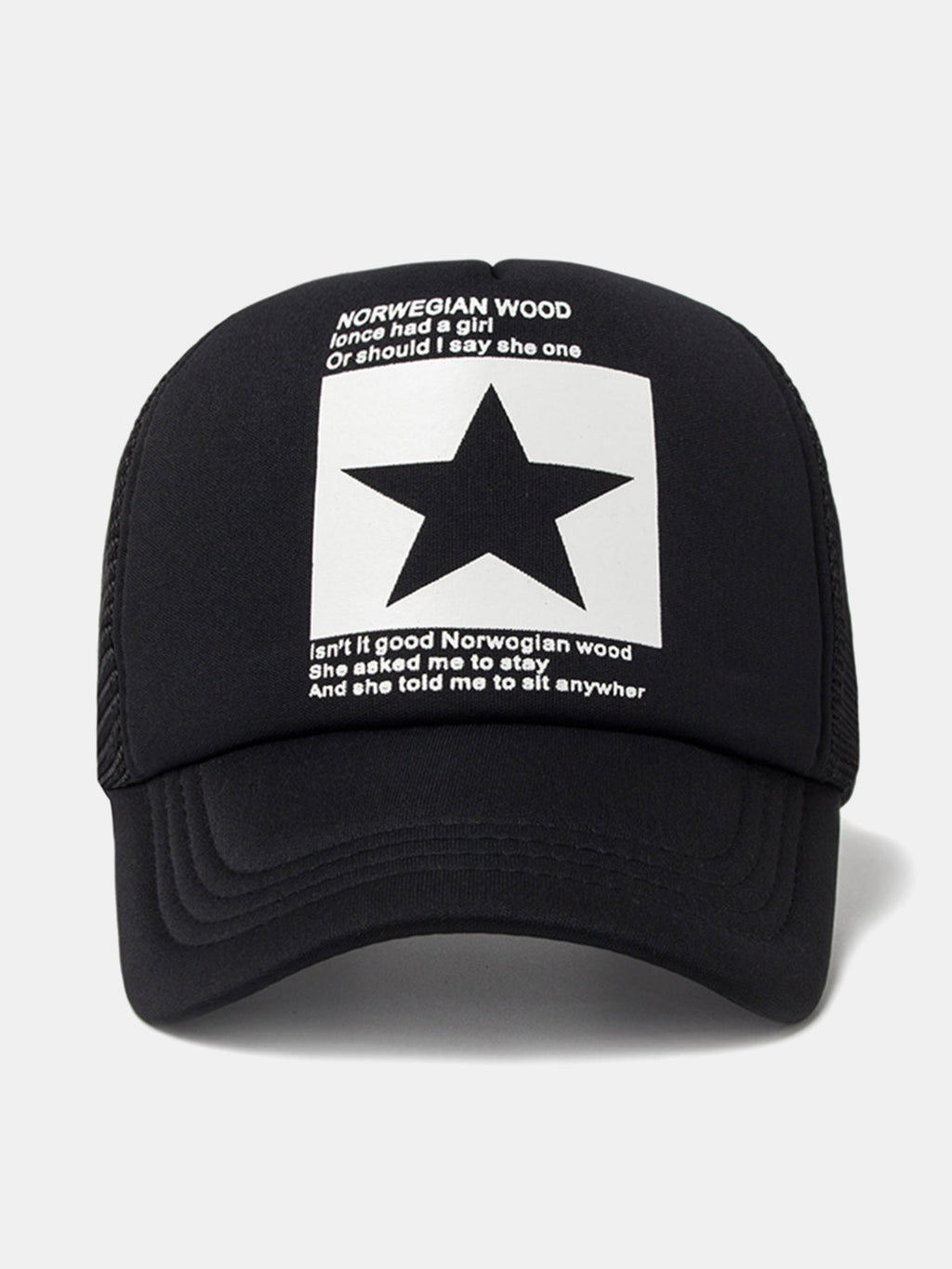 Star Graphic Trucker Cap | Mesh Back Adjustable Snapback Casual Streetwear Baseball Hat