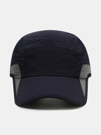 Quick Dry Vented Athletic Cap | Perforated Mesh Spliced Low Profile Lightweight Adjustable Running Sports Hat