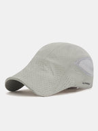 Quick Dry Perforated Vent Running Cap - Large Mesh Back Ultra Ventilated Adjustable Lightweight Athletic Hat