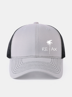 Relax Palm Tree Print Mesh Baseball Cap