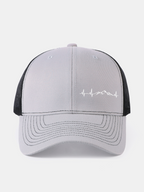 Mountain Heartbeat Print Mesh Baseball Cap