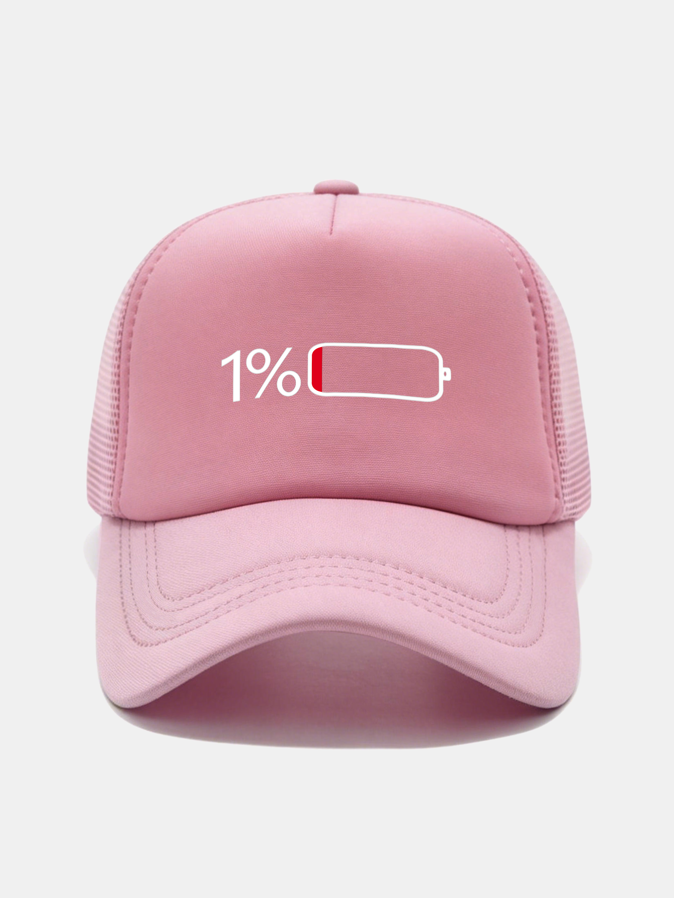 1% Battery Print Mesh Baseball Cap