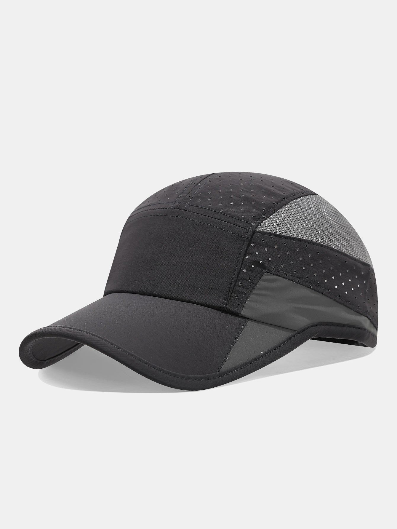 Quick Dry Vented Athletic Cap | Perforated Mesh Spliced Low Profile Lightweight Adjustable Running Sports Hat