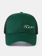 Musical Heartbeat Print Mesh Baseball Cap