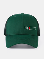 1% Battery Print Mesh Baseball Cap