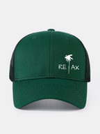 Relax Palm Tree Print Mesh Baseball Cap