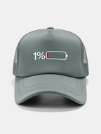 1% Battery Print Mesh Baseball Cap