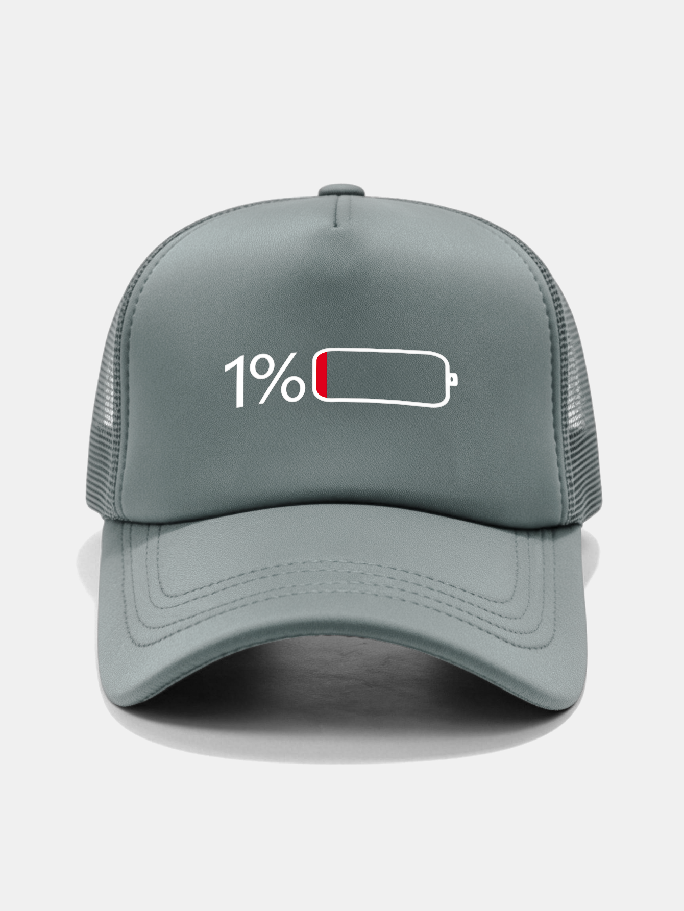 1% Battery Print Mesh Baseball Cap