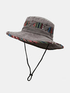 Vintage Boonie Bucket Hat With Tribal Jacquard Band