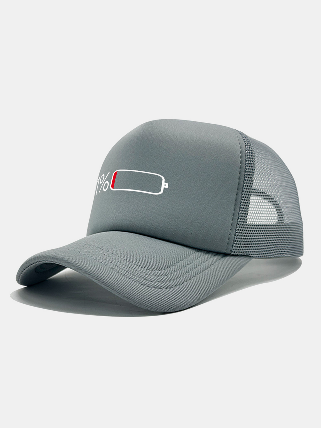 1% Battery Print Mesh Baseball Cap