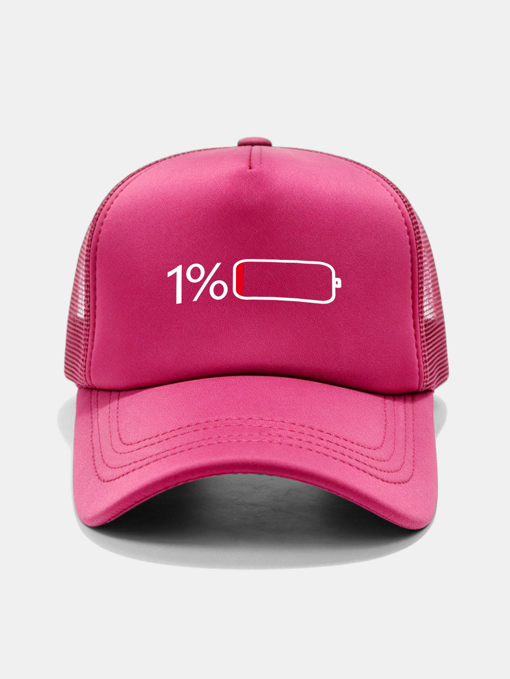 1% Battery Print Mesh Baseball Cap