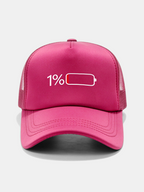 1% Battery Print Mesh Baseball Cap