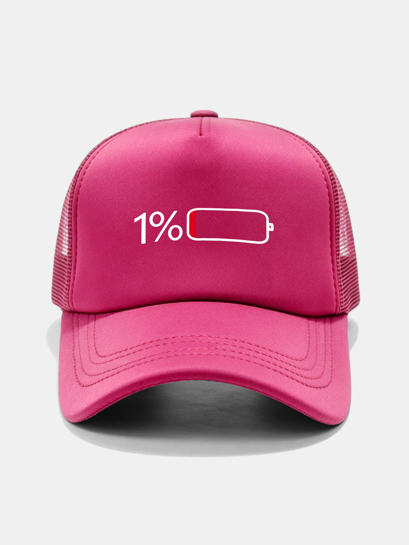 1% Battery Print Mesh Baseball Cap