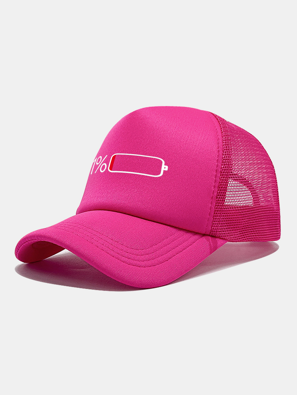 1% Battery Print Mesh Baseball Cap