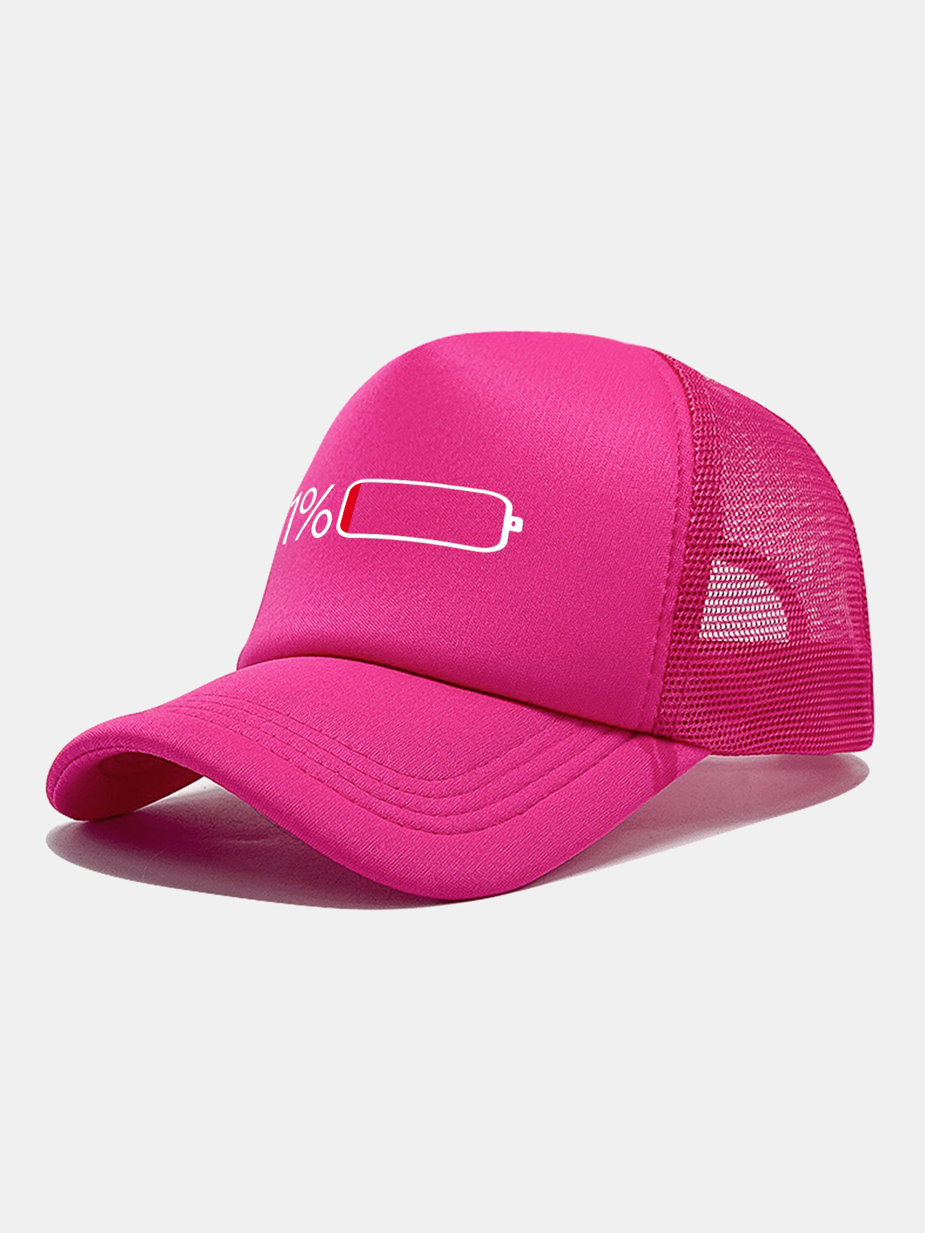 1% Battery Print Mesh Baseball Cap