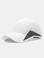 Quick Dry Vented Athletic Cap | Perforated Mesh Spliced Low Profile Lightweight Adjustable Running Sports Hat
