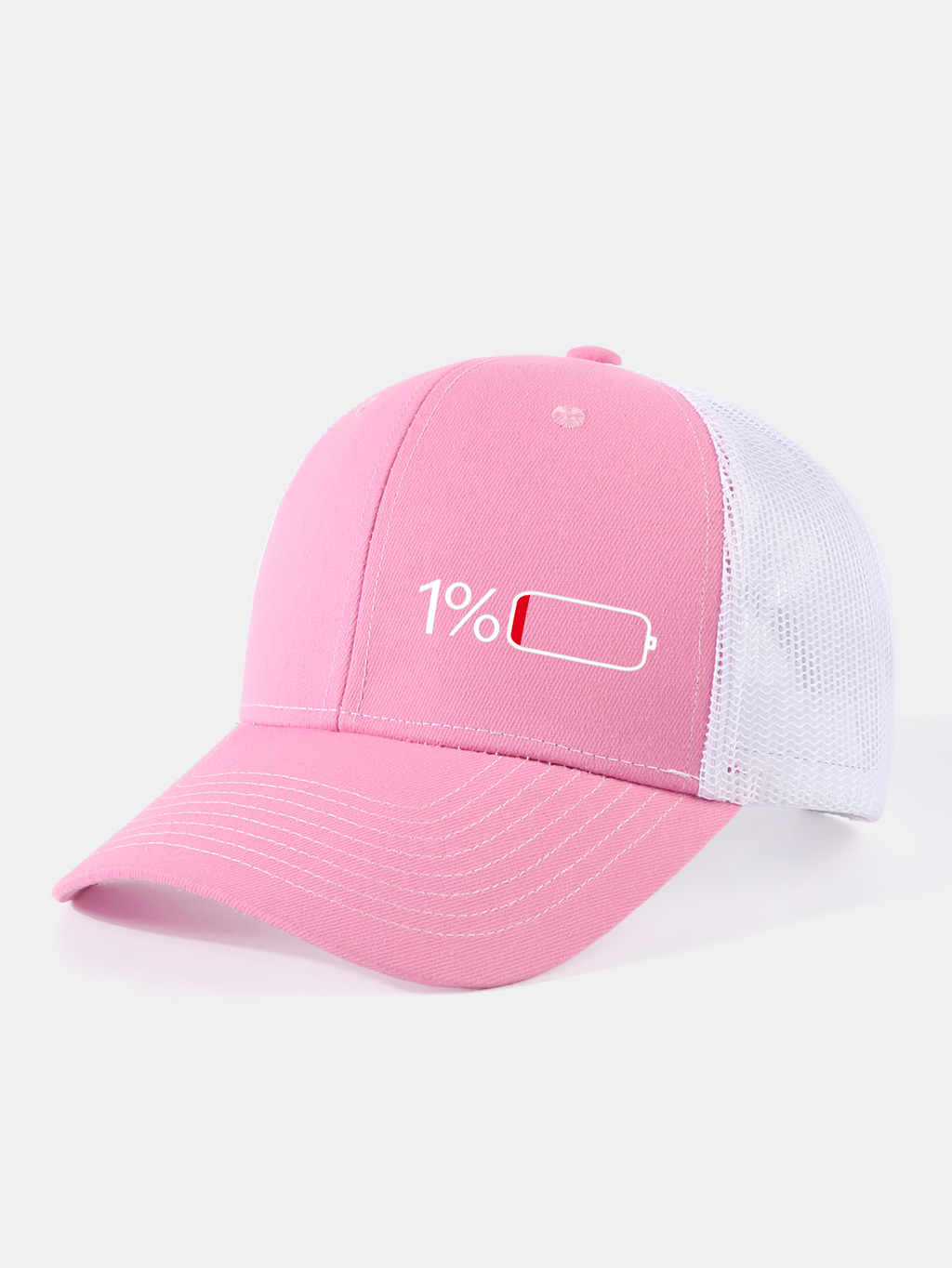 1% Battery Print Mesh Baseball Cap