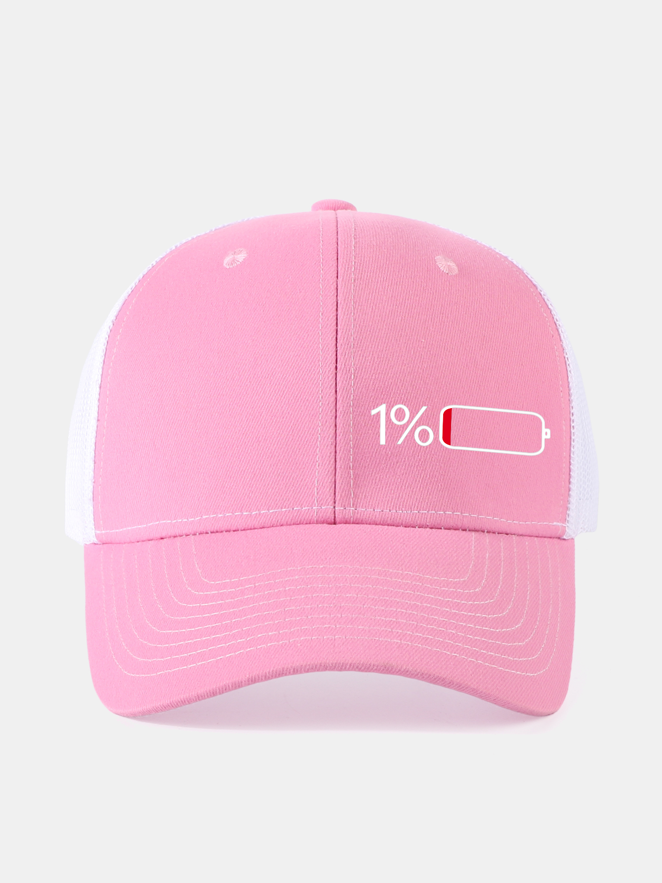 1% Battery Print Mesh Baseball Cap