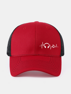 Musical Heartbeat Print Mesh Baseball Cap