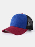Vintage Faux Suede Mesh Trucker Hat