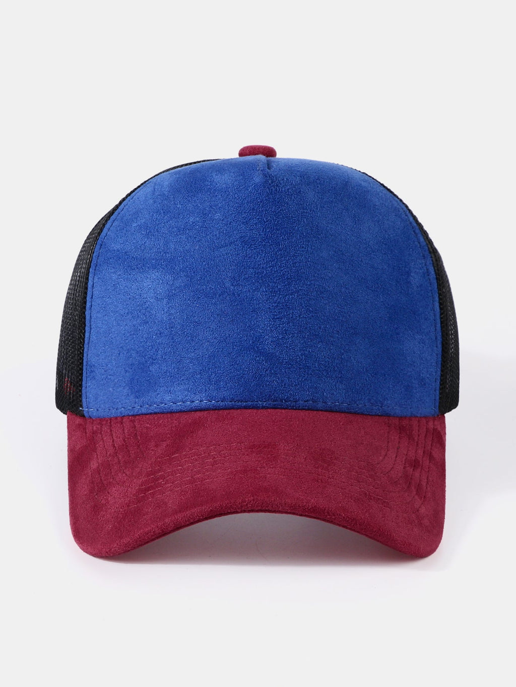 Vintage Faux Suede Mesh Trucker Hat